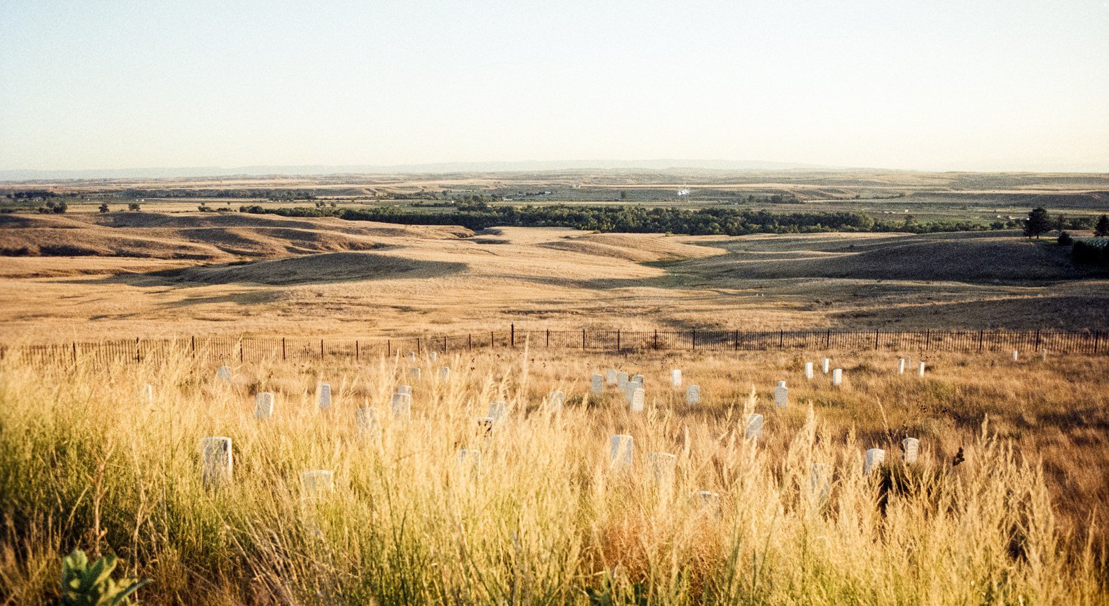 The ridges above the Little Bighorn River in Montana, where Custer's five companies were destroyed on June 25, 1876