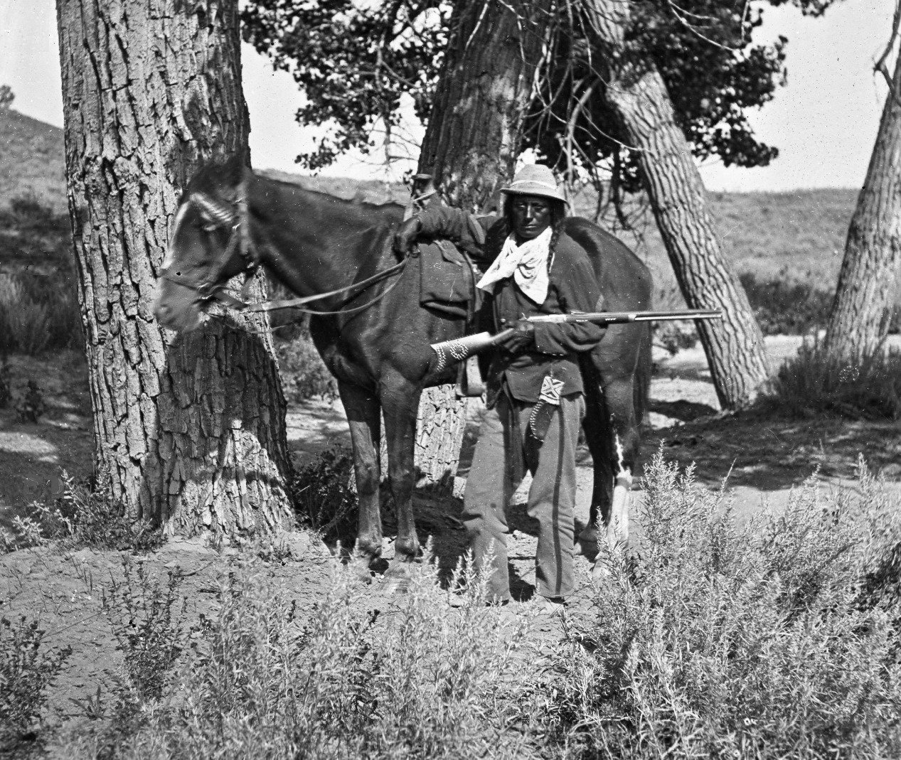 Bloody Knife, Arikara scout for Custer, photographed during the Yellowstone Expedition of 1873
