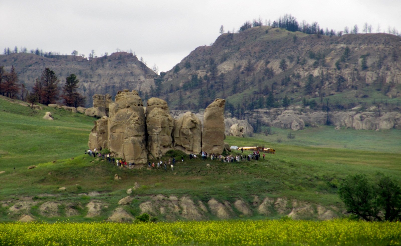Deer Medicine Rocks, the sandstone formation on Rosebud Creek near Lame Deer, Montana, where Sitting Bull's Sun Dance to