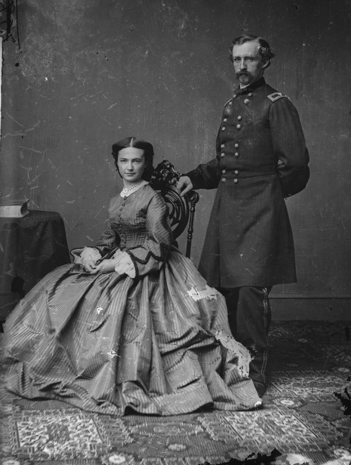 George Armstrong Custer and his wife, Elizabeth "Libbie" Bacon Custer