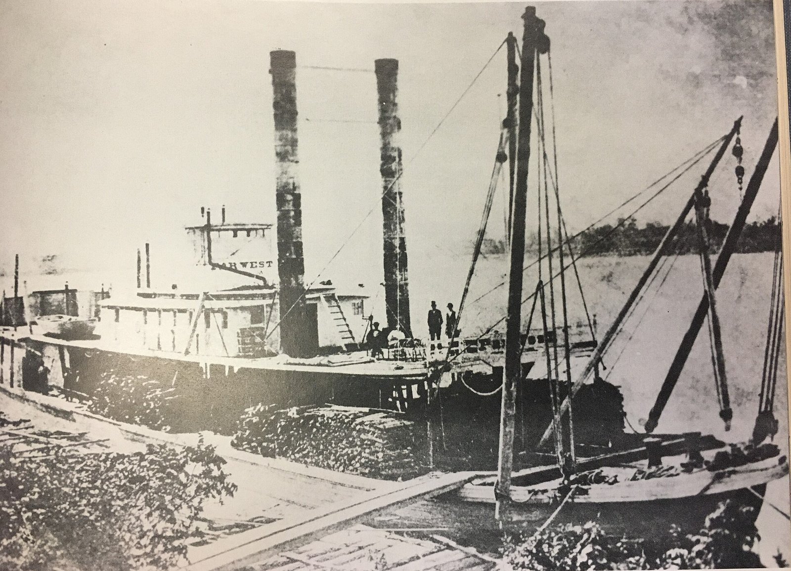 The steamboat Far West, where Curly brought the first news of Custer's defeat to Captain Grant Marsh and his crew
