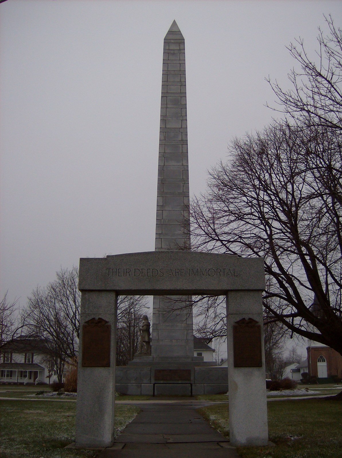 The monument at Fort Recovery, Ohio, near the St