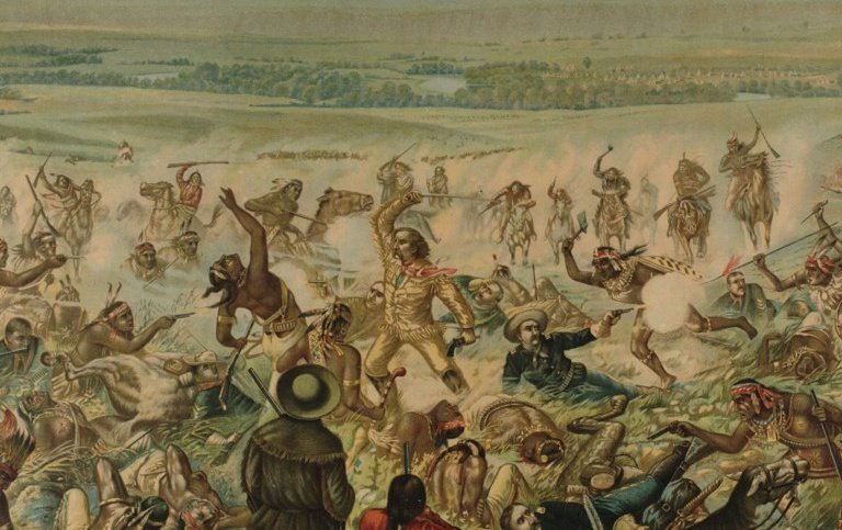 "Custer's Last Fight," a lithograph after Cassilly Adams, Library of Congress