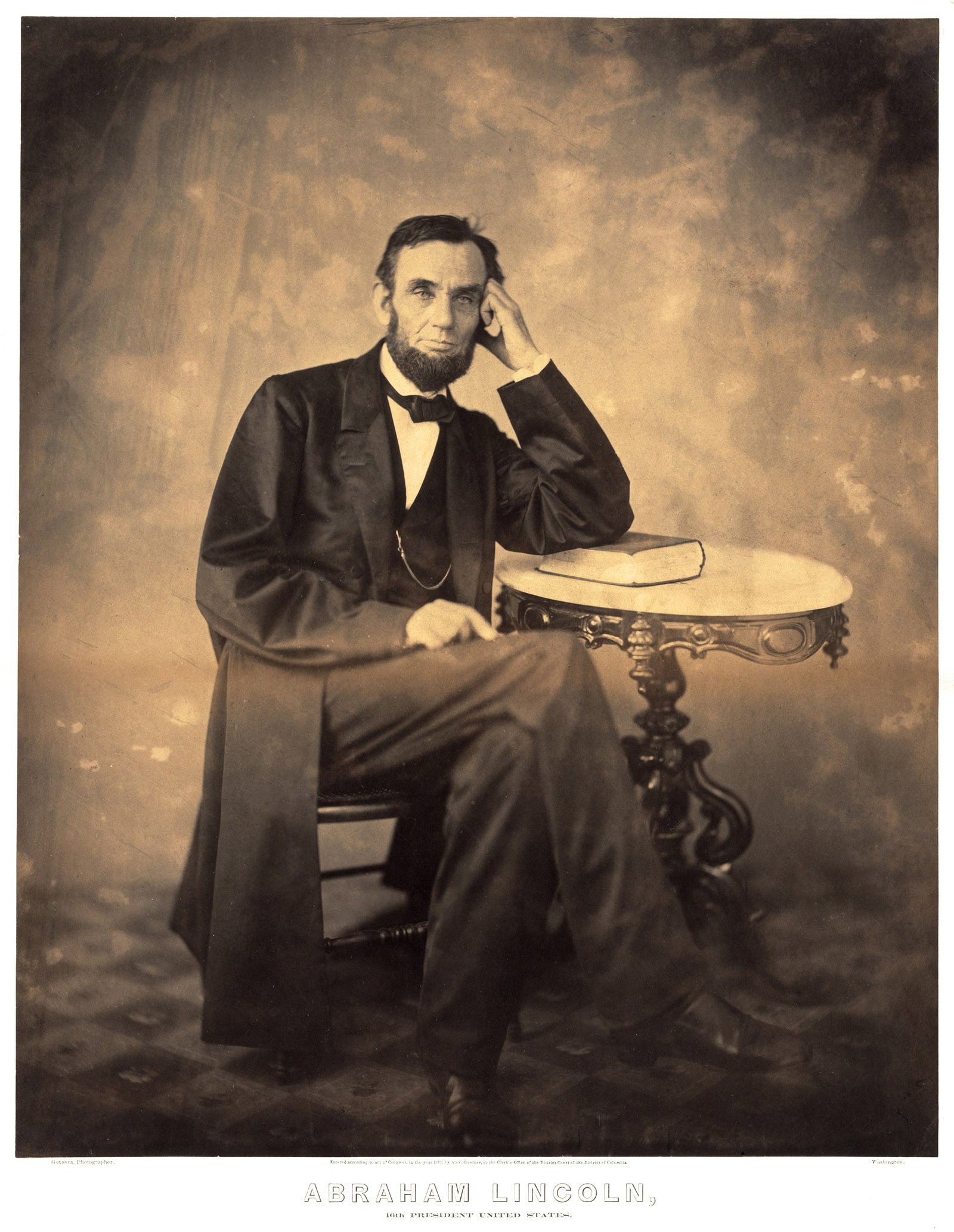 Abraham Lincoln, photographed by Alexander Gardner in 1863