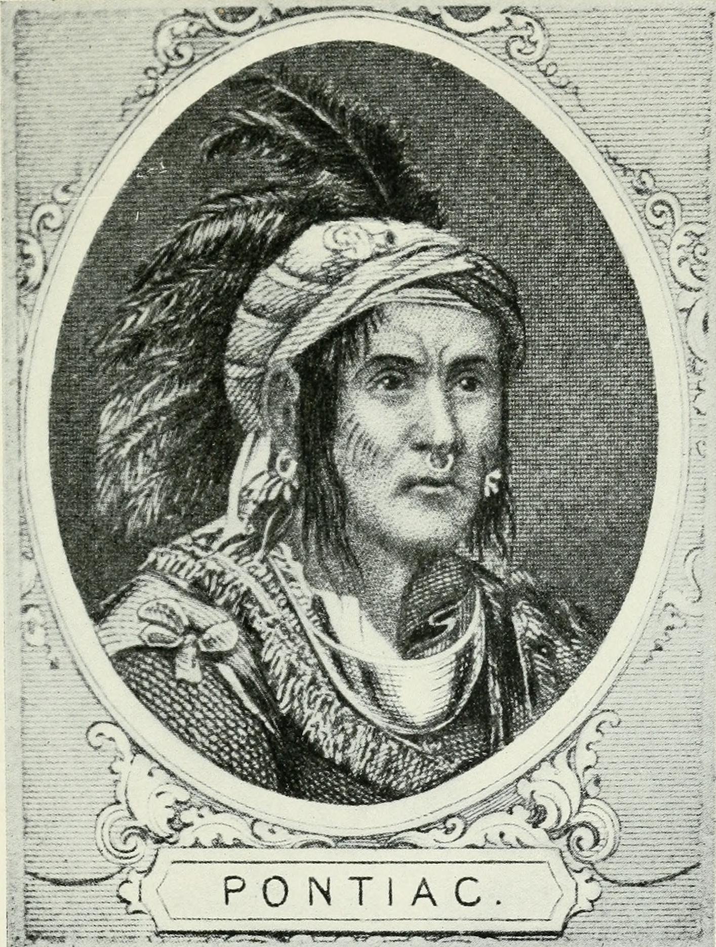 An artist's impression of Pontiac, the Odawa leader whose war in 1763 captured British forts across the Great Lakes