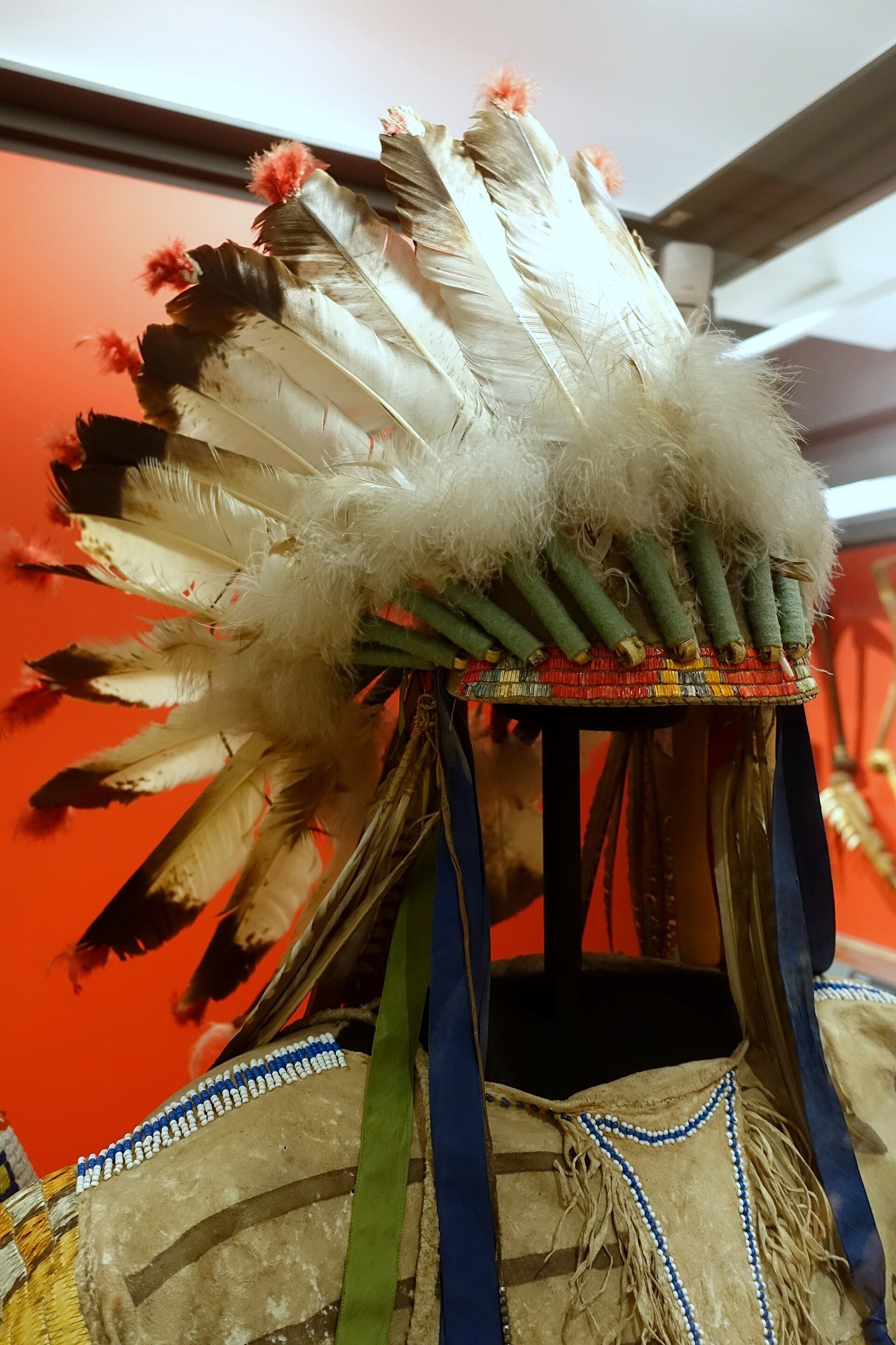 A war bonnet of Chief Red Shirt, Oglala Lakota
