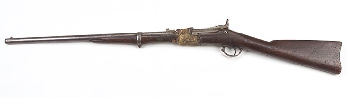 A Springfield trapdoor carbine, the single-shot type carried by the cavalry