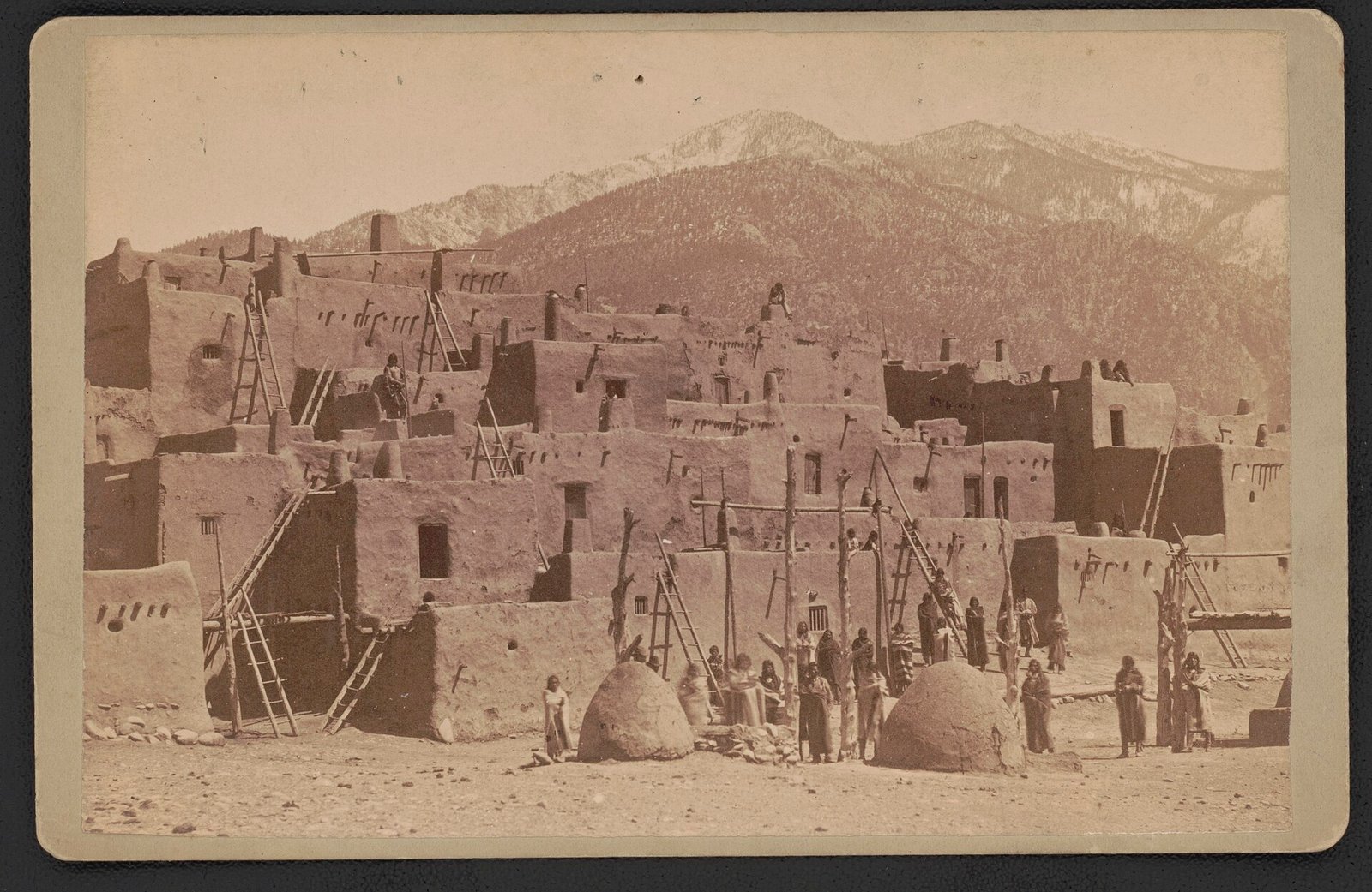 Taos Pueblo, New Mexico, photographed in the 1880s