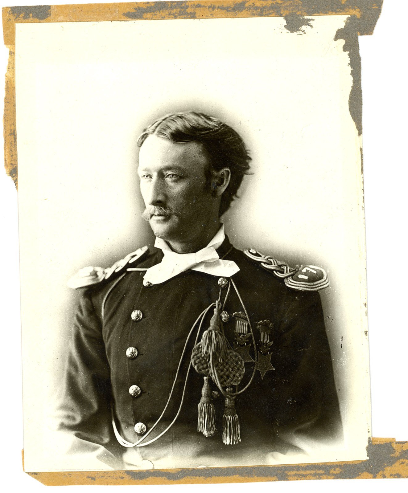 Captain Thomas Ward Custer, George's younger brother, wearing his two Medals of Honor from the Civil War