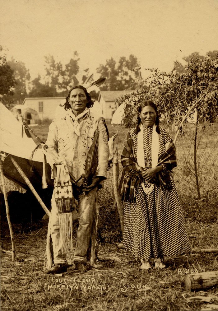 "Touch Cloud and Woman (Sioux)," photographed by F