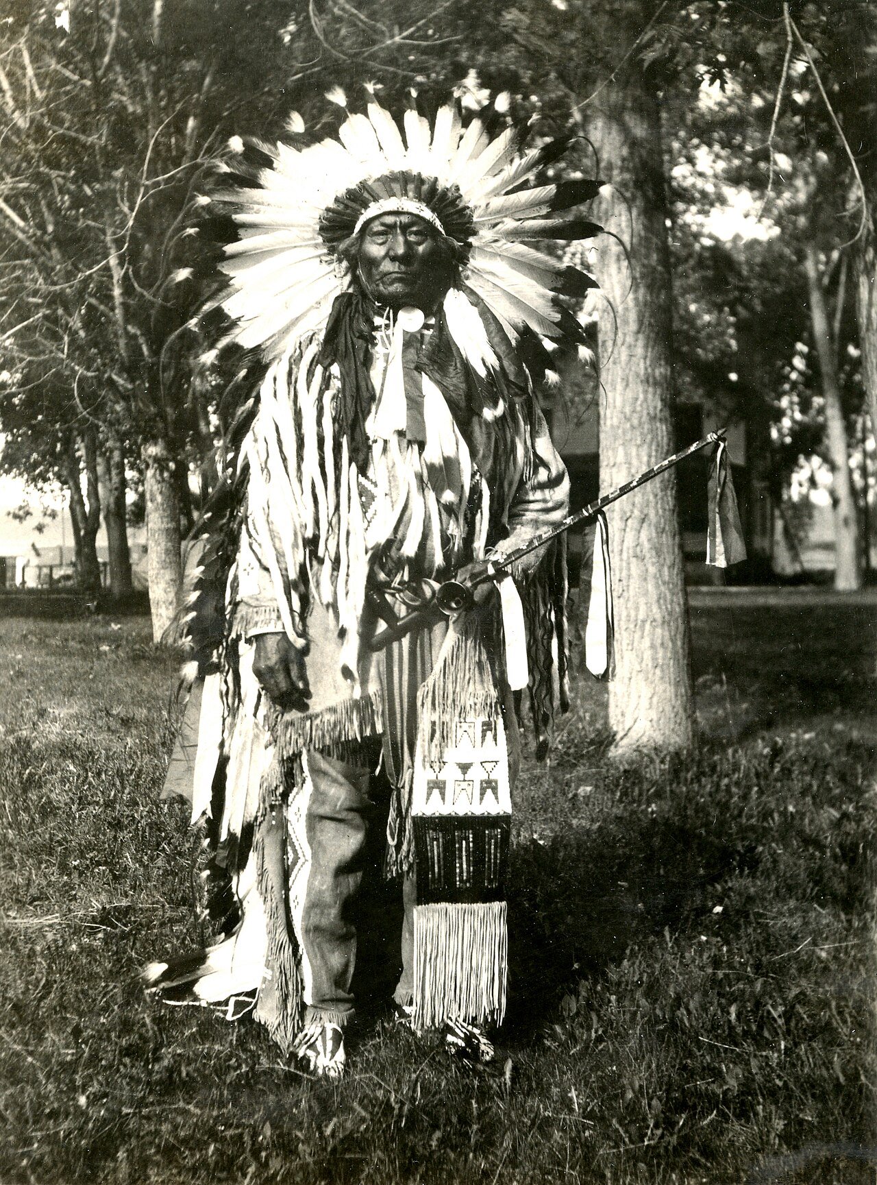 White Bull, the Lakota warrior and nephew of Sitting Bull, photographed in 1926, fifty years after the battle