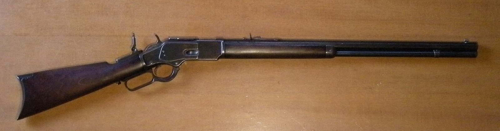 A Winchester Model 1873 lever-action rifle